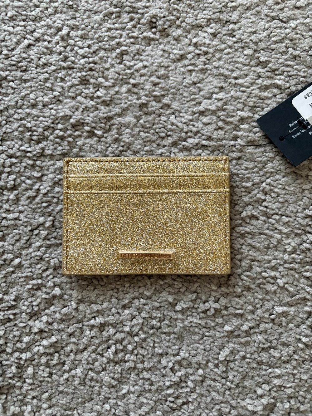 Rebecca Minkoff Gold Sparkly Card Holder